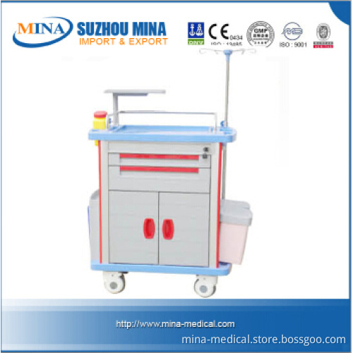 Luxury ABS Medical Emergency Cart & Trolley (MINA-ET850C)